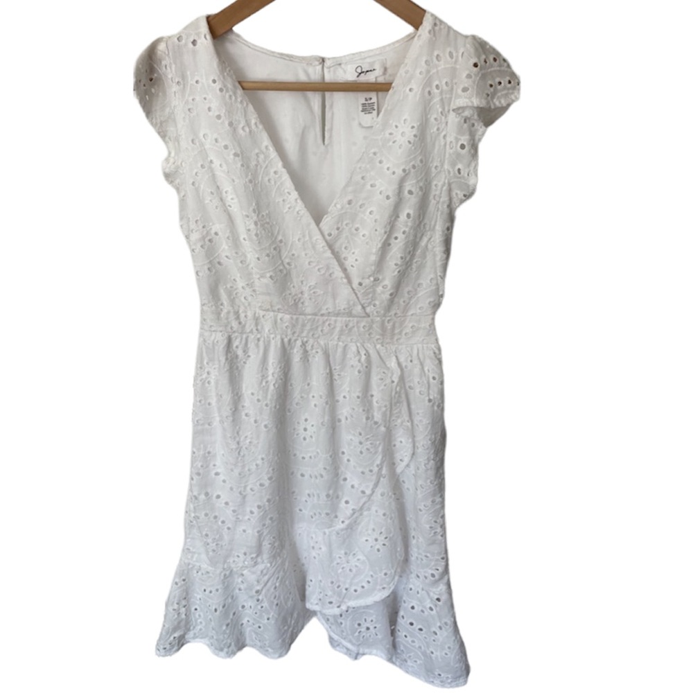 Janpa White Summer Dress, Size Small